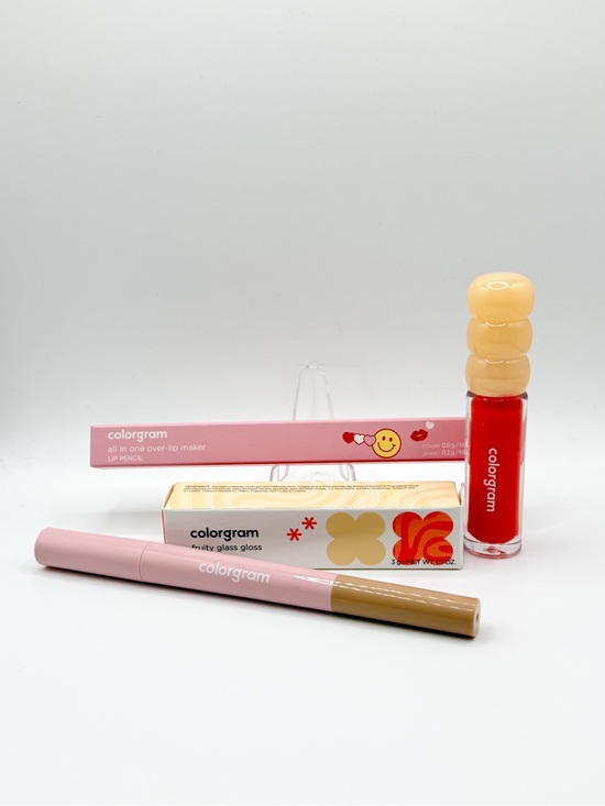Colorgram Other - Colorgram Fruity Glass Gloss & All-In-One Over Lip Maker Set